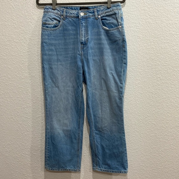 Frank And Oak Karen Kick Flare High Rise Cotton Blend Jeans Sz 30 - Picture 1 of 7